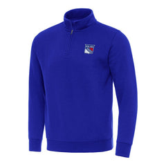 New York Rangers Antigua Victory Quarter-Zip Mock Sweatshirt - Blue | NHL on sale