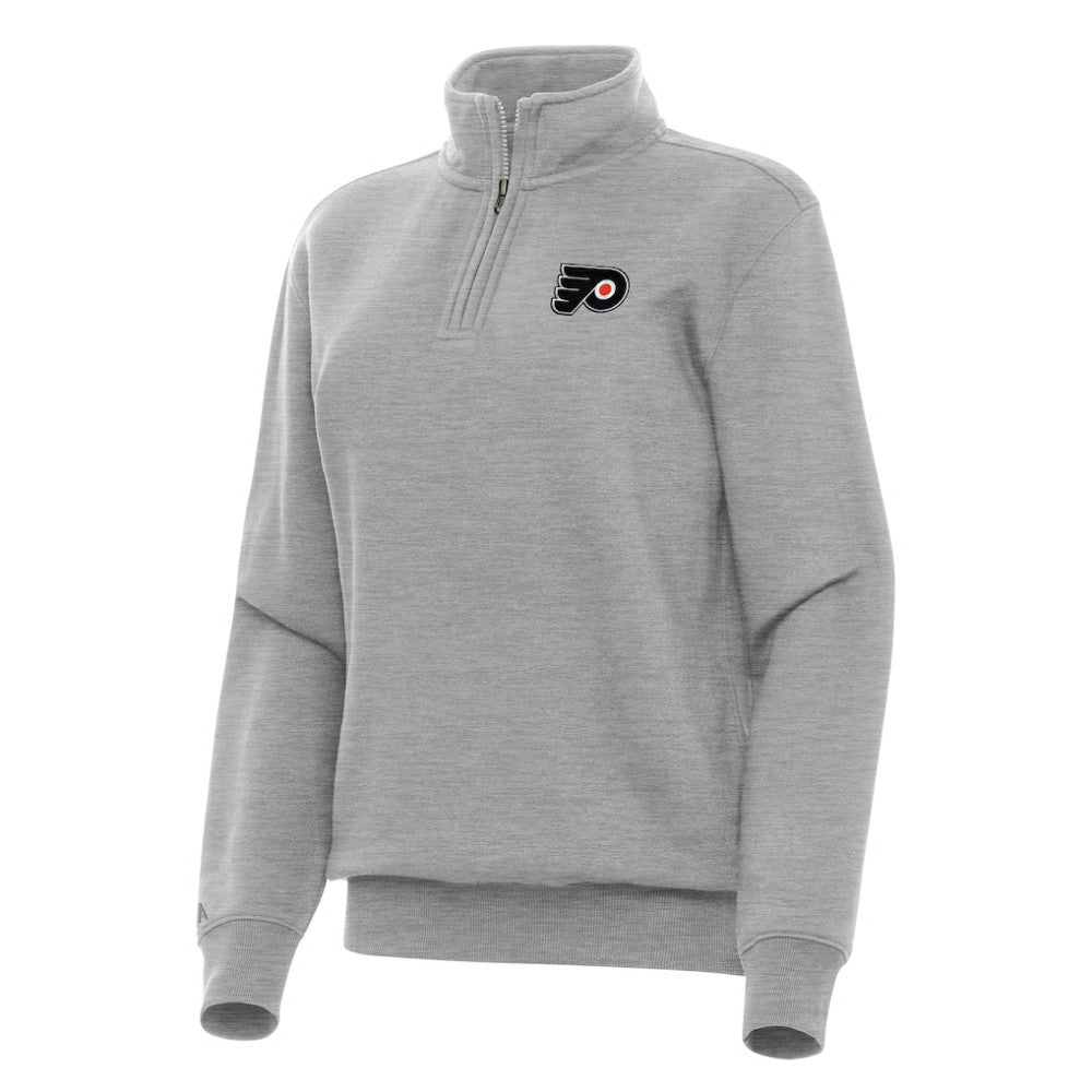 Philadelphia Flyers Antigua Women's Victory Quarter-Zip Sweatshirt - Heather Gray | NHL on sale