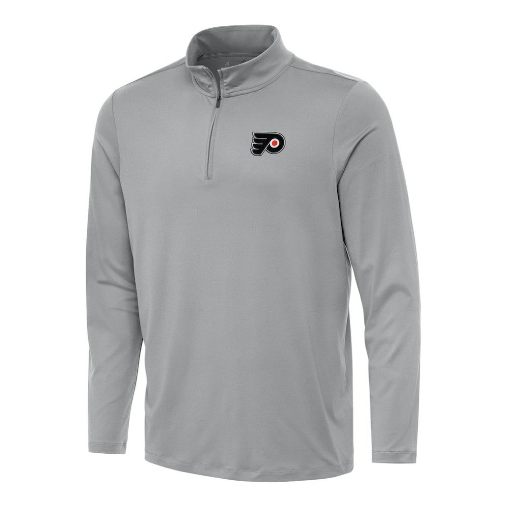 Philadelphia Flyers Antigua Reprocess Quarter-Zip Top - Gray | NHL Lifestyle