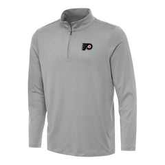 Philadelphia Flyers Antigua Reprocess Quarter-Zip Top - Gray | NHL Lifestyle