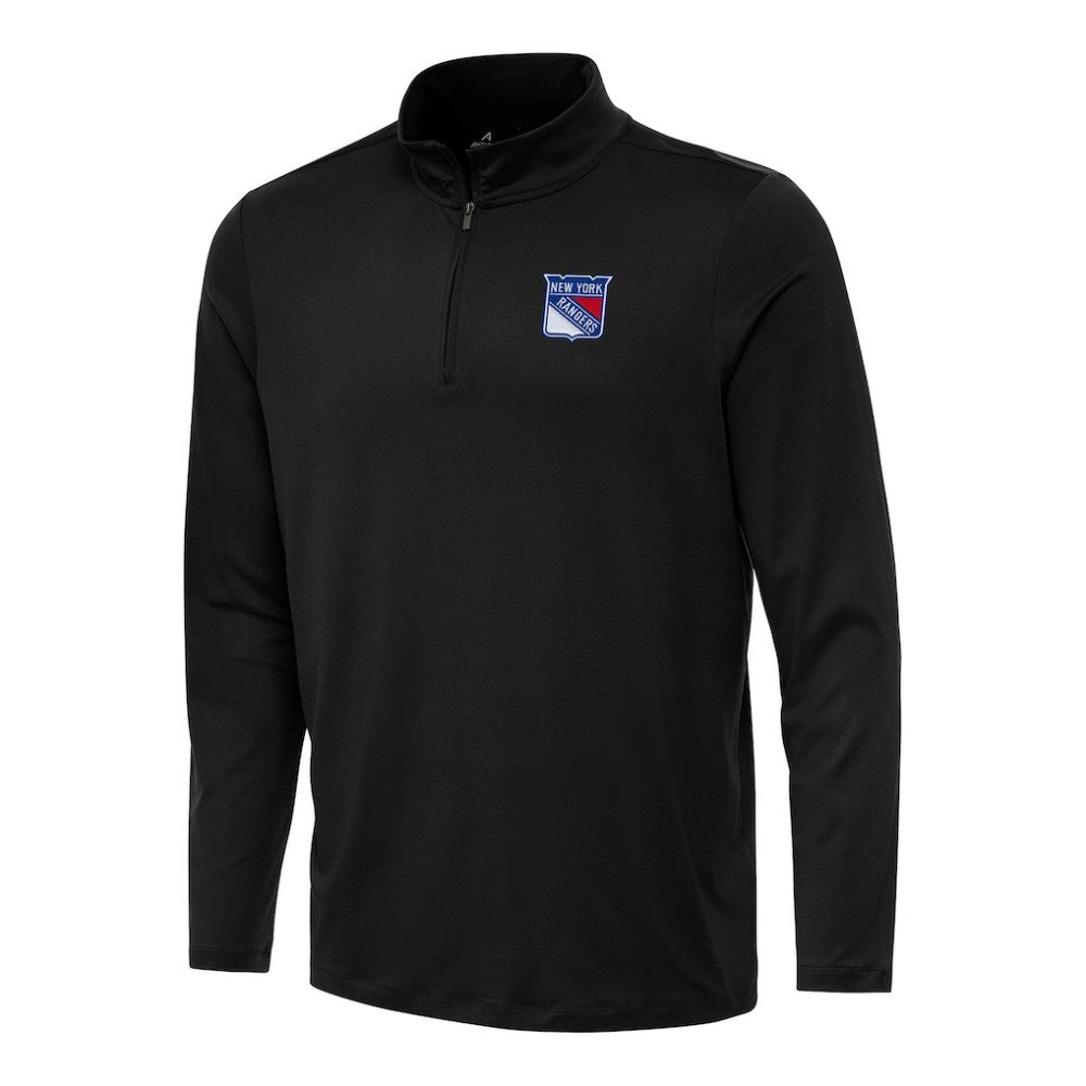 New York Rangers Antigua Reprocess Quarter-Zip Top - Black | NHL online