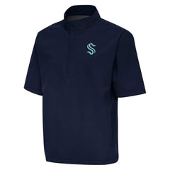 Seattle Kraken Antigua Brisk Quarter-Zip Windbreaker - Navy | NHL discount
