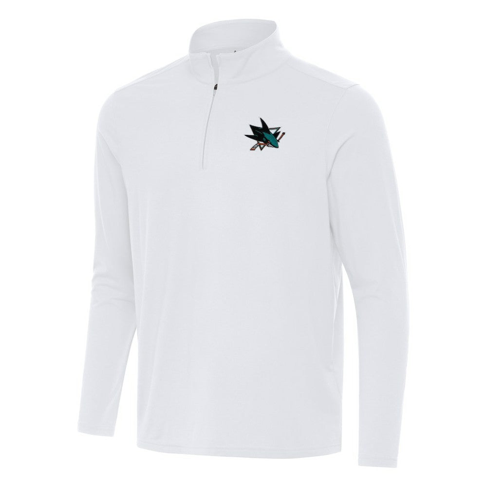 San Jose Sharks Antigua Intent Quarter-Zip Top - White | NHL discount