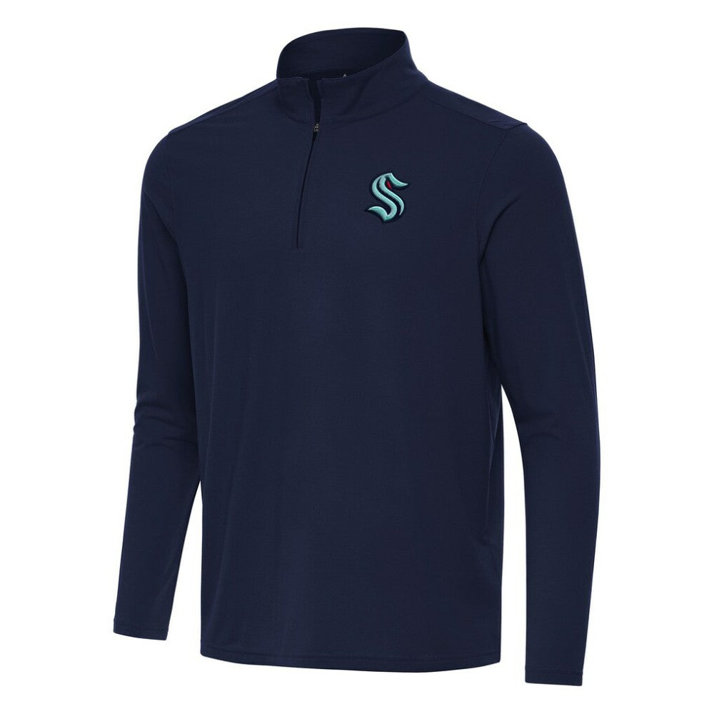 Seattle Kraken Antigua Intent Quarter-Zip Top - Navy | NHL Lifestyle