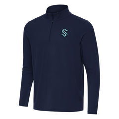 Seattle Kraken Antigua Intent Quarter-Zip Top - Navy | NHL Lifestyle