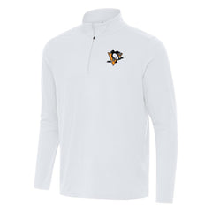 Pittsburgh Penguins Antigua Intent Quarter-Zip Top - White | NHL sale
