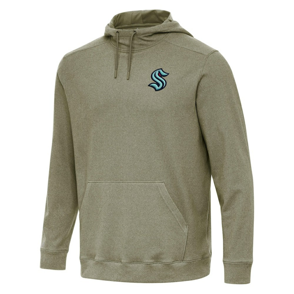 Seattle Kraken Antigua Cloud Pullover Hoodie - Olive | NHL on sale