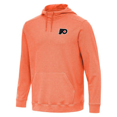 Philadelphia Flyers Antigua Cloud Pullover Hoodie - Heather Orange | NHL Clearance