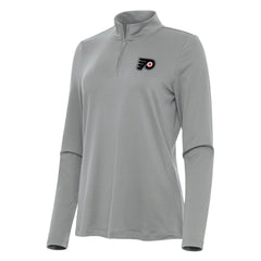 Philadelphia Flyers Antigua Women's Reprocess Quarter-Zip Top - Gray | NHL near me