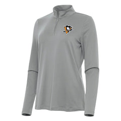 Pittsburgh Penguins Antigua Women's Reprocess Quarter-Zip Top - Gray | NHL on sale