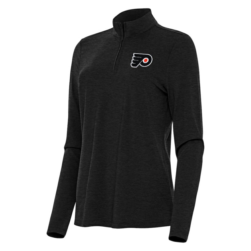 Philadelphia Flyers Antigua Women's Bright Quarter-Zip Top - Heather Black | NHL online
