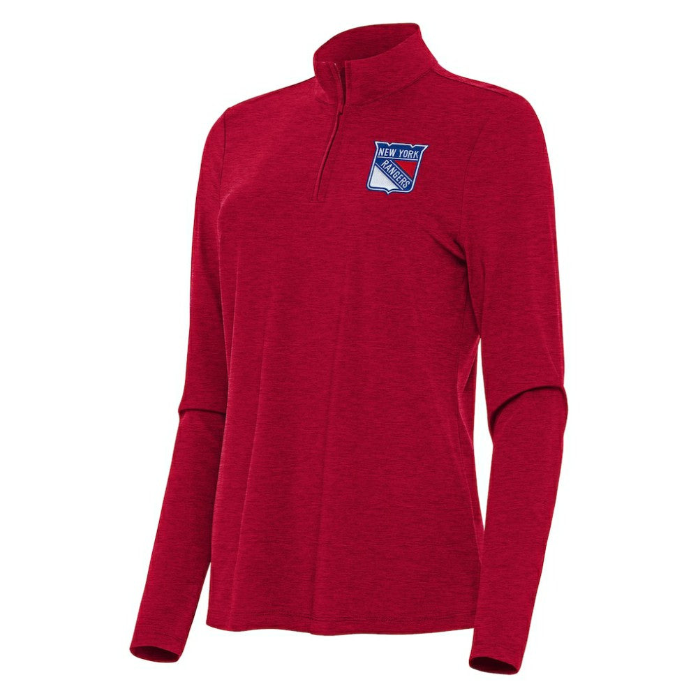 New York Rangers Antigua Women's Bright Quarter-Zip Top - Heather Red | NHL near me