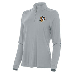 Pittsburgh Penguins Antigua Women's Intent Quarter-Zip Top - Gray | NHL discount