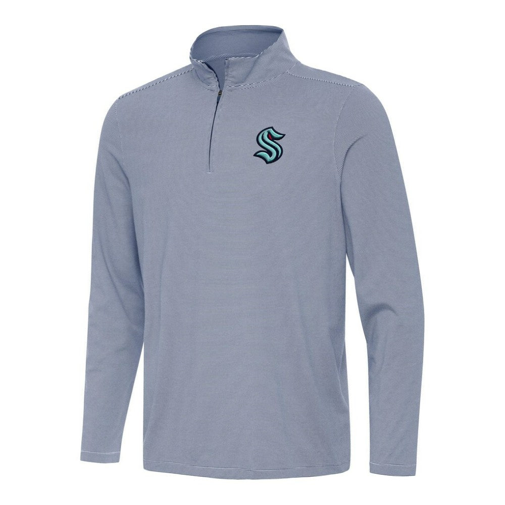 Seattle Kraken Antigua Twine Quarter-Zip Top - Navy | NHL online