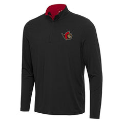 Ottawa Senators Antigua Content Quarter-Zip Pullover Top - Black/Red | NHL sale