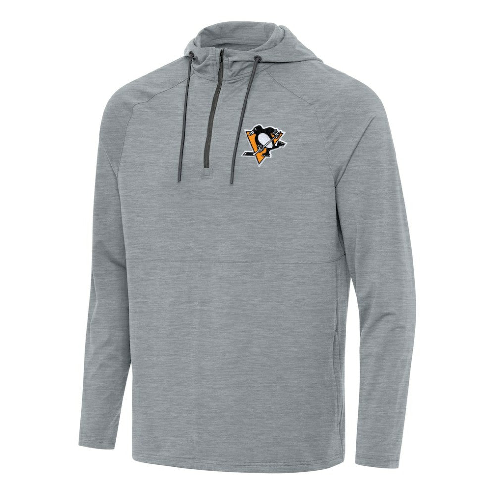 Pittsburgh Penguins Antigua Spikes Quarter-Zip Hoodie - Heather Gray | NHL on sale