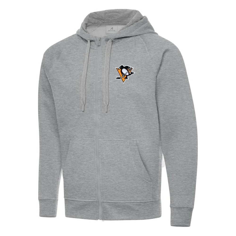 Pittsburgh Penguins Antigua Big & Tall Victory Full-Zip Hoodie - Heather Gray | NHL sale