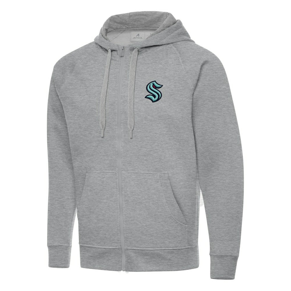 Seattle Kraken Antigua Big & Tall Victory Full-Zip Hoodie - Heather Gray | NHL discount