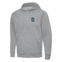 Seattle Kraken Antigua Big & Tall Victory Full-Zip Hoodie - Heather Gray | NHL discount