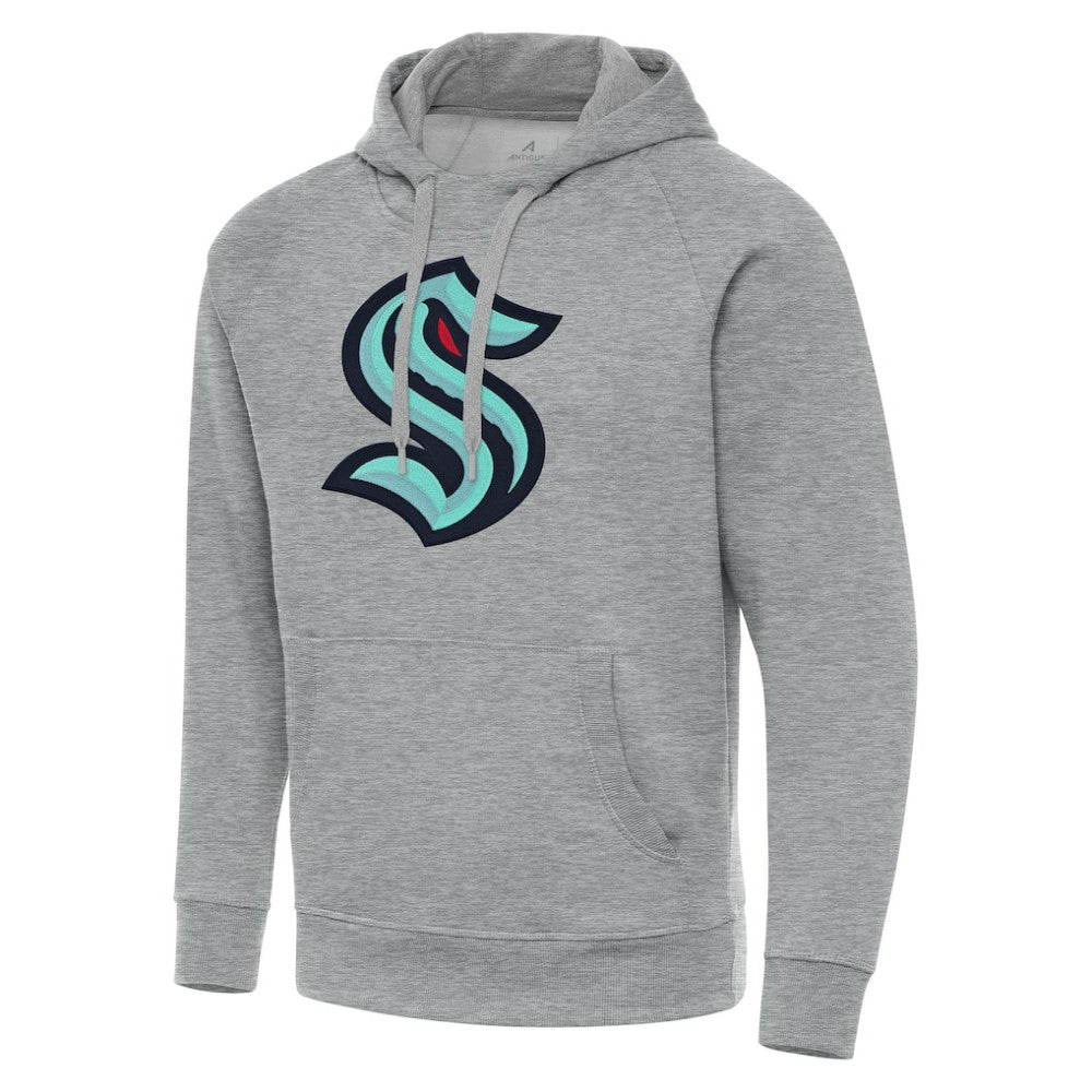 Seattle Kraken Antigua Big & Tall Victory Pullover Hoodie - Heather Gray | NHL Clearance