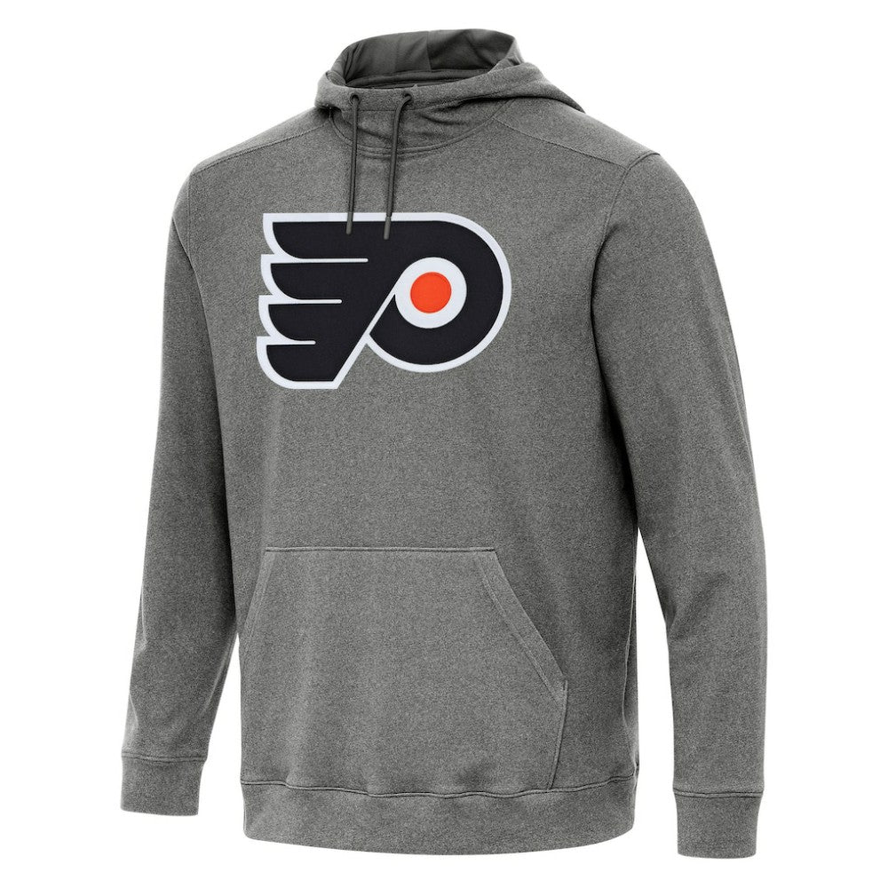 Philadelphia Flyers Antigua Cloud Pullover Hoodie - Heather Black | NHL Lifestyle