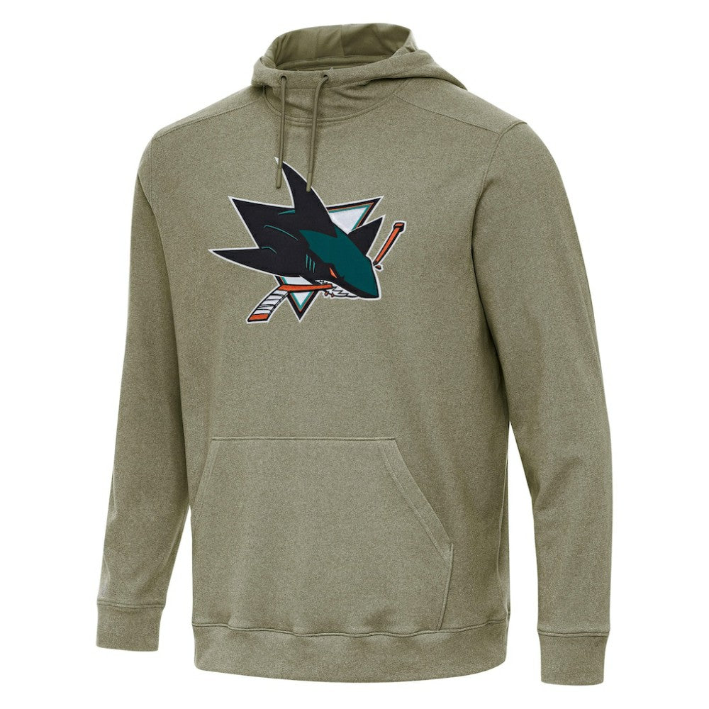 San Jose Sharks Antigua Cloud Pullover Hoodie - Olive | NHL online