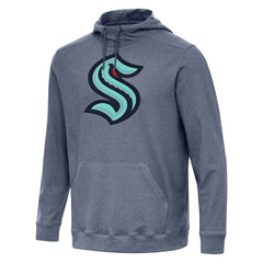 Seattle Kraken Antigua Cloud Pullover Hoodie - Heather Navy | NHL online