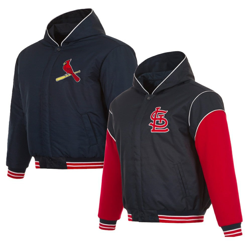 St. Louis Cardinals JH Design Youth Reversible Fleece Full-Snap Hoodie Jacket for sale