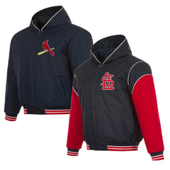 St. Louis Cardinals JH Design Youth Reversible Fleece Full-Snap Hoodie Jacket for sale