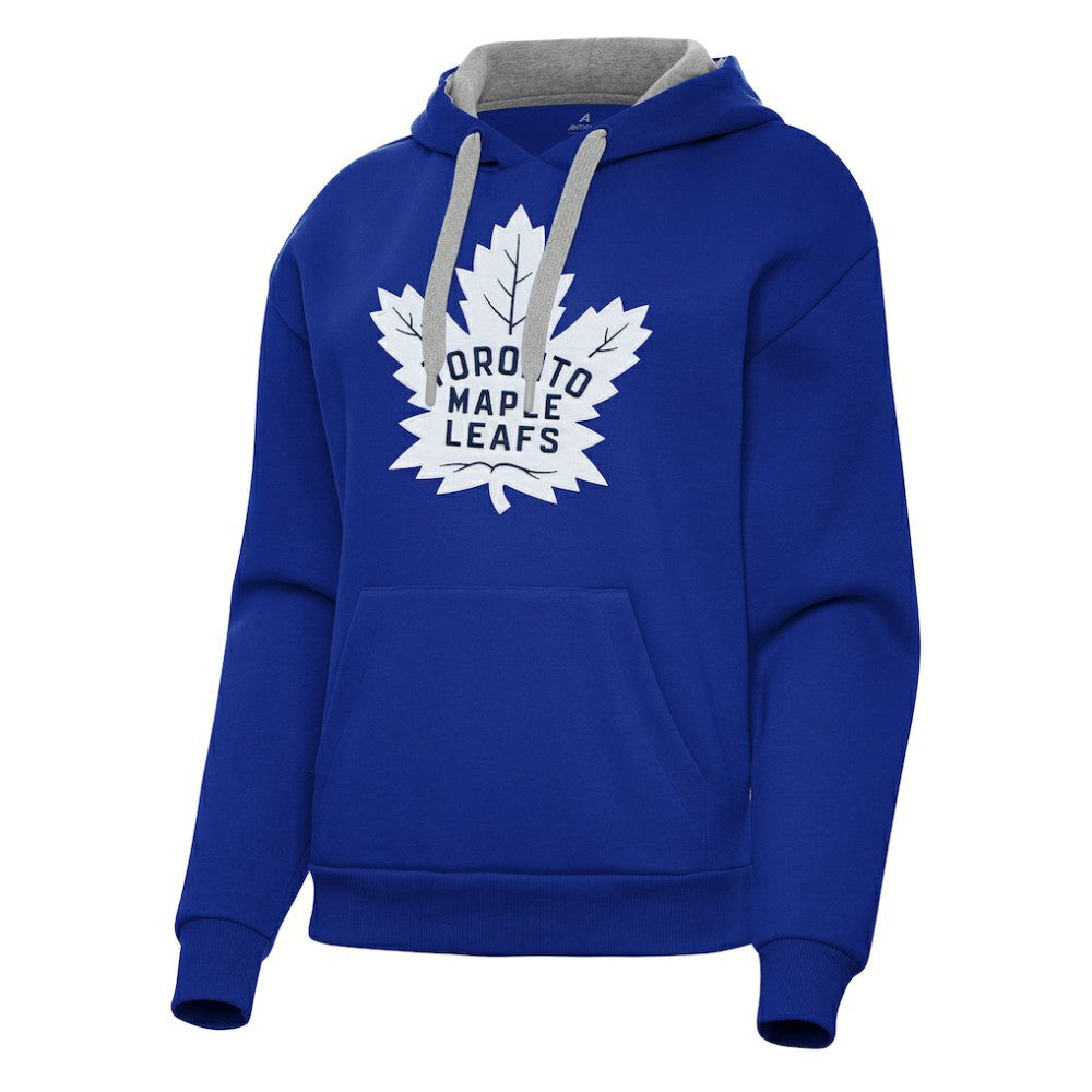 Toronto Maple Leafs Antigua Women's Victory Pullover Hoodie - Blue | NHL Clearance