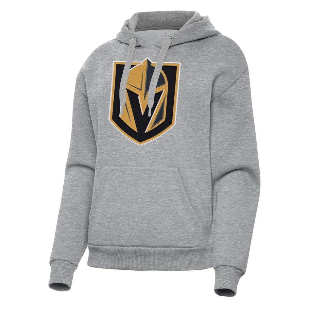 Vegas Golden Knights Antigua Women's Victory Pullover Hoodie - Heather Gray | NHL Lifestyle