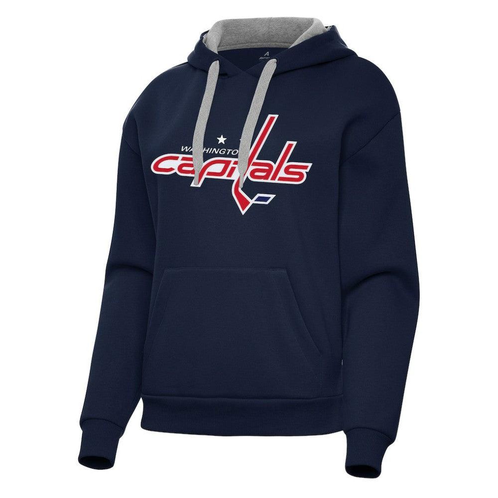 Washington Capitals Antigua Women's Victory Pullover Hoodie - Navy | NHL Lifestyle