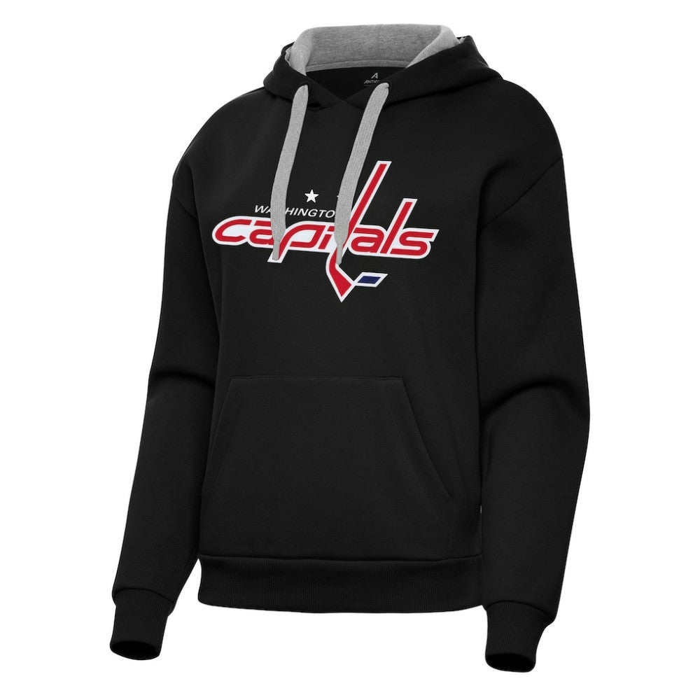 Washington Capitals Antigua Women's Victory Pullover Hoodie - Black | NHL near me