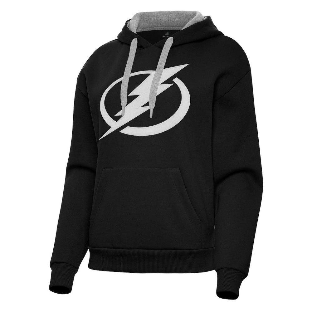 Tampa Bay Lightning Antigua Women's Victory Pullover Hoodie - Black | NHL Lifestyle
