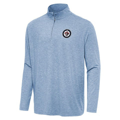 Winnipeg Jets Antigua Hunk Quarter-Zip Top - Heather Blue | NHL on sale