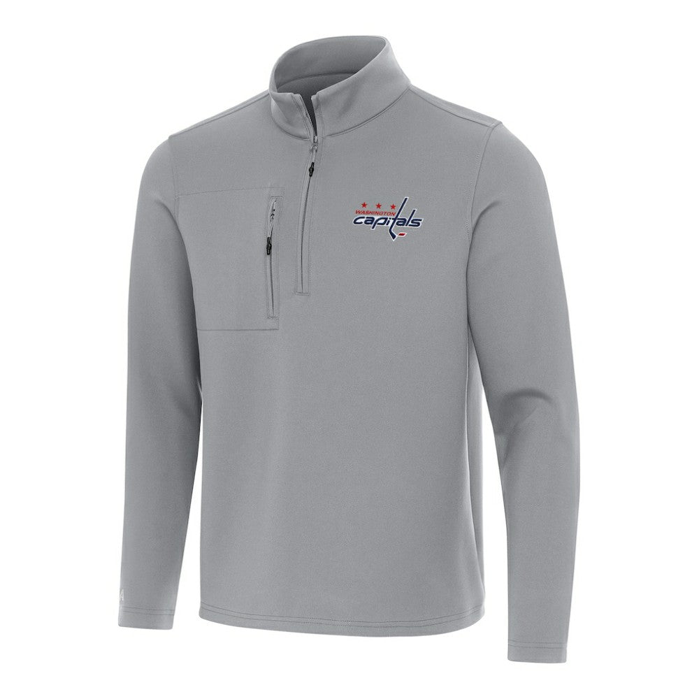 Washington Capitals Antigua Insider Quarter-Zip Top - Gray | NHL Lifestyle