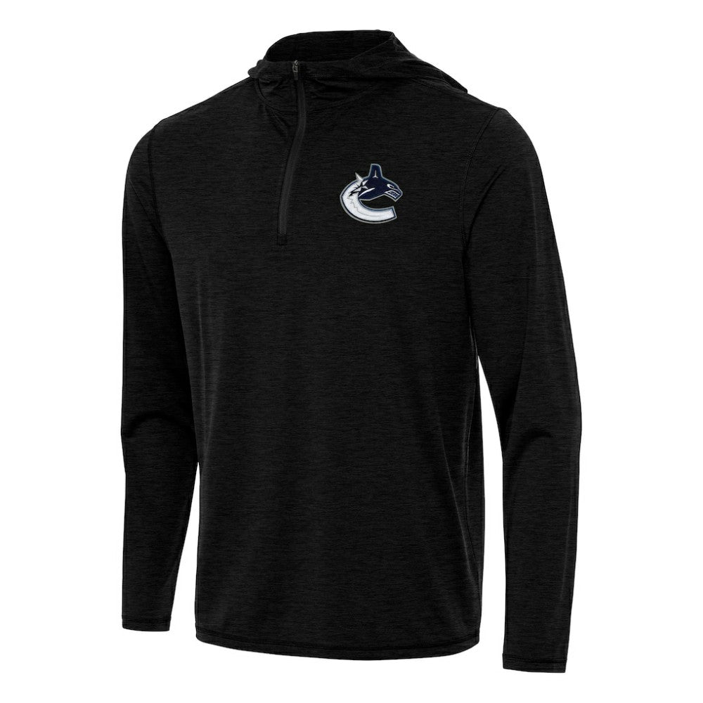 Vancouver Canucks Antigua Tidy Quarter-Zip Hoodie - Heather Black | NHL discount