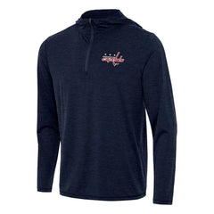 Washington Capitals Antigua Tidy Quarter-Zip Hoodie - Heather Navy | NHL online