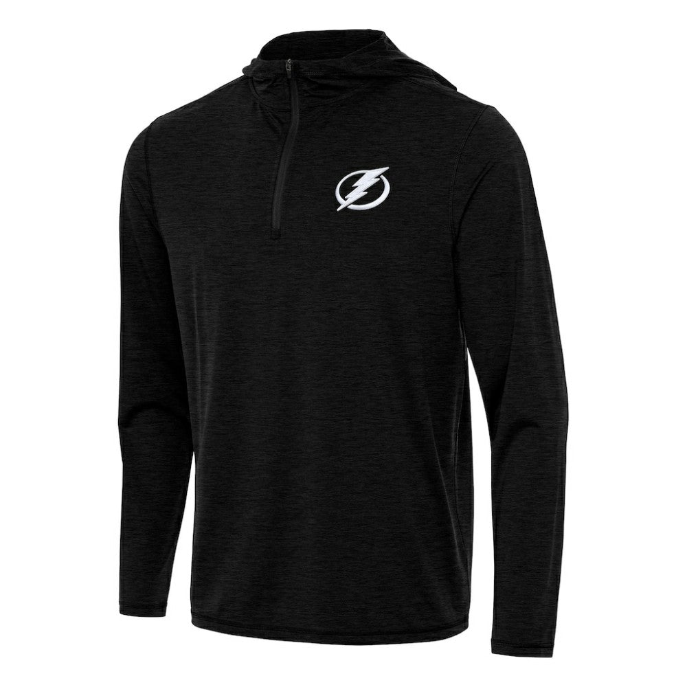 Tampa Bay Lightning Antigua Tidy Quarter-Zip Hoodie - Heather Black | NHL Clearance