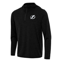 Tampa Bay Lightning Antigua Tidy Quarter-Zip Hoodie - Heather Black | NHL Clearance