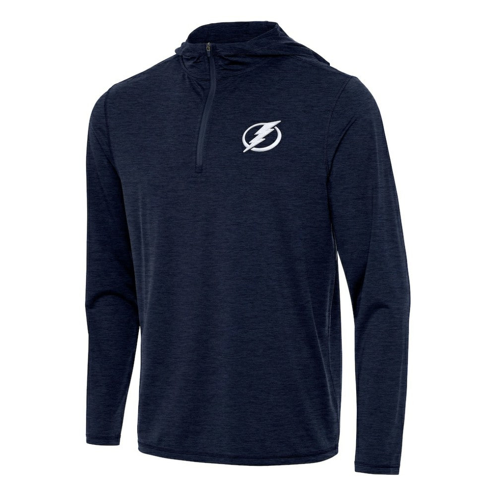 Tampa Bay Lightning Antigua Tidy Quarter-Zip Hoodie - Heather Navy | NHL Clearance