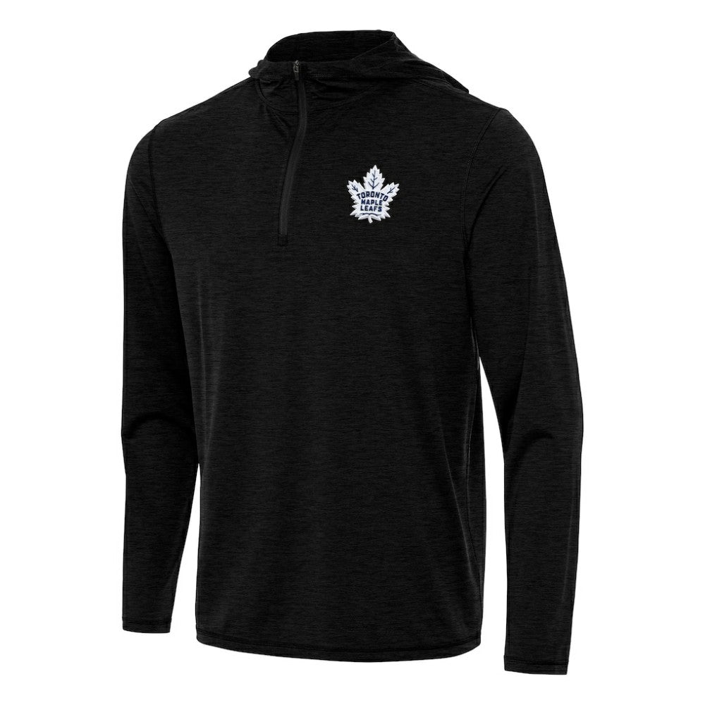 Toronto Maple Leafs Antigua Tidy Quarter-Zip Hoodie - Heather Black | NHL on sale