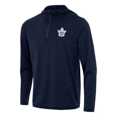 Toronto Maple Leafs Antigua Tidy Quarter-Zip Hoodie - Heather Navy | NHL Lifestyle
