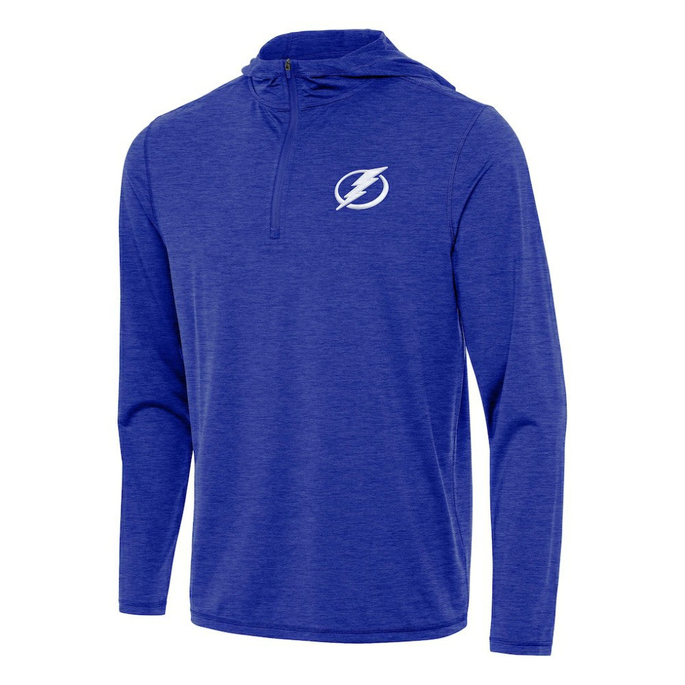 Tampa Bay Lightning Antigua Tidy Quarter-Zip Hoodie - Heather Royal | NHL Lifestyle
