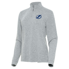 Tampa Bay Lightning Antigua Women's Mentor Quarter-Zip Mock Long Sleeve Top - Heather Gray | NHL online