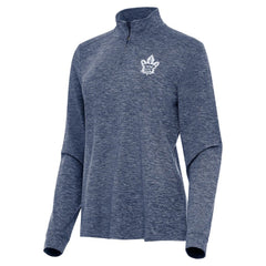 Toronto Maple Leafs Antigua Women's Mentor Quarter-Zip Mock Long Sleeve Top - Heather Navy | NHL discount