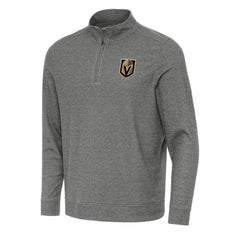 Vegas Golden Knights Antigua Subtle Quarter-Zip Sweatshirt - Heather Black | NHL sale