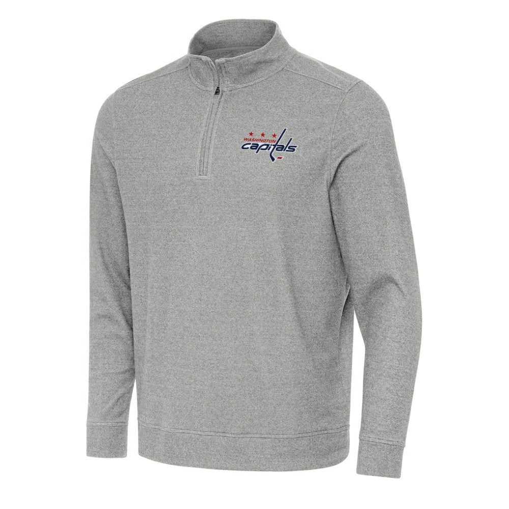 Washington Capitals Antigua Subtle Quarter-Zip Sweatshirt - Heather Gray | NHL near me