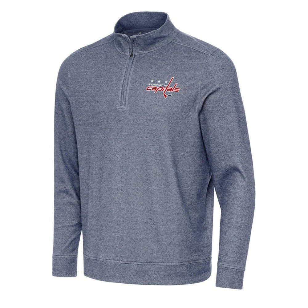 Washington Capitals Antigua Subtle Quarter-Zip Sweatshirt - Heather Navy | NHL on sale