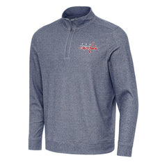 Washington Capitals Antigua Subtle Quarter-Zip Sweatshirt - Heather Navy | NHL on sale